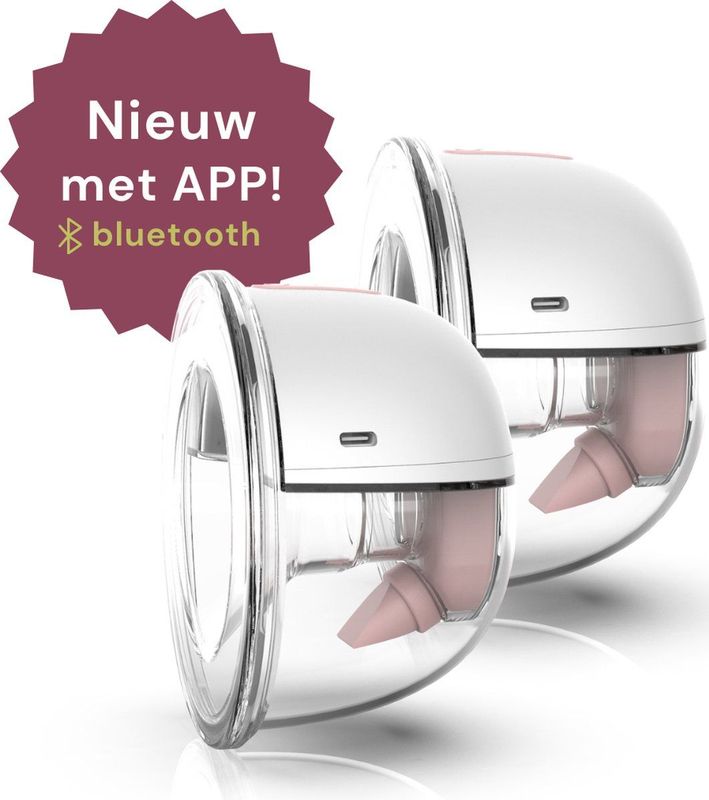 Youha - Dubbele Draadloze Borstkolf Gen 2 - Handsfree - BPA-vrij - Set van 2