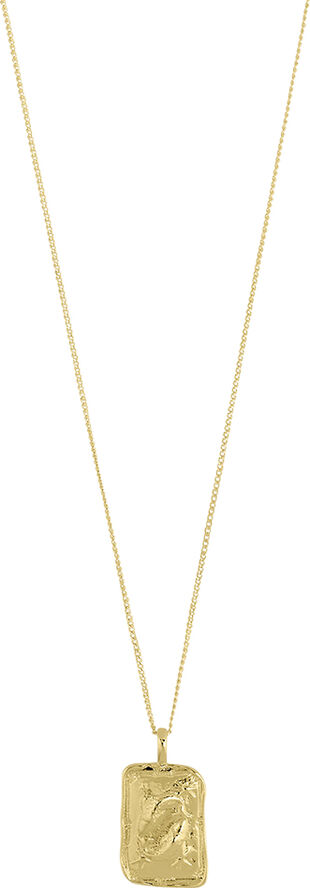 Pilgrim PISCES recycled Zodiac Sign necklace, gold-plated Guld