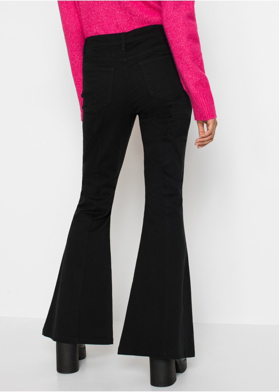 Pantalon évasé en twill