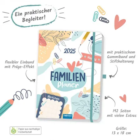 Trötsch Familienplaner 2025 Wochenbuch
