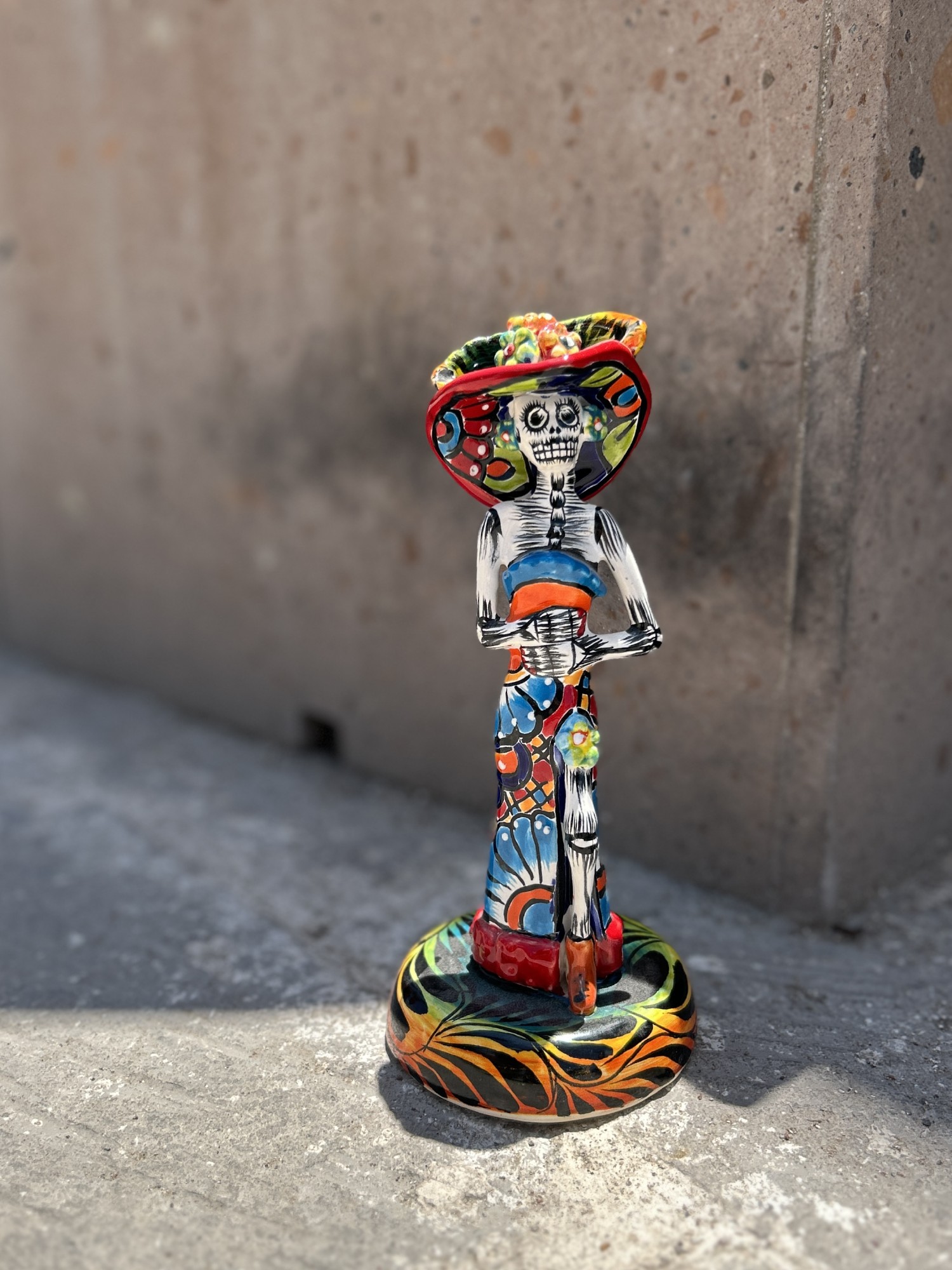 Keramik-Figur 'Conqueta Lisa', multicolor, H 22 cm, Ø 9,5 cm von fischer's lagerhaus