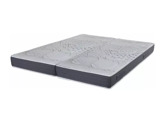 Matelas 2x90x200 Myriade - Mousse - Hauteur 21 cm - 5 zones - Soutien medium