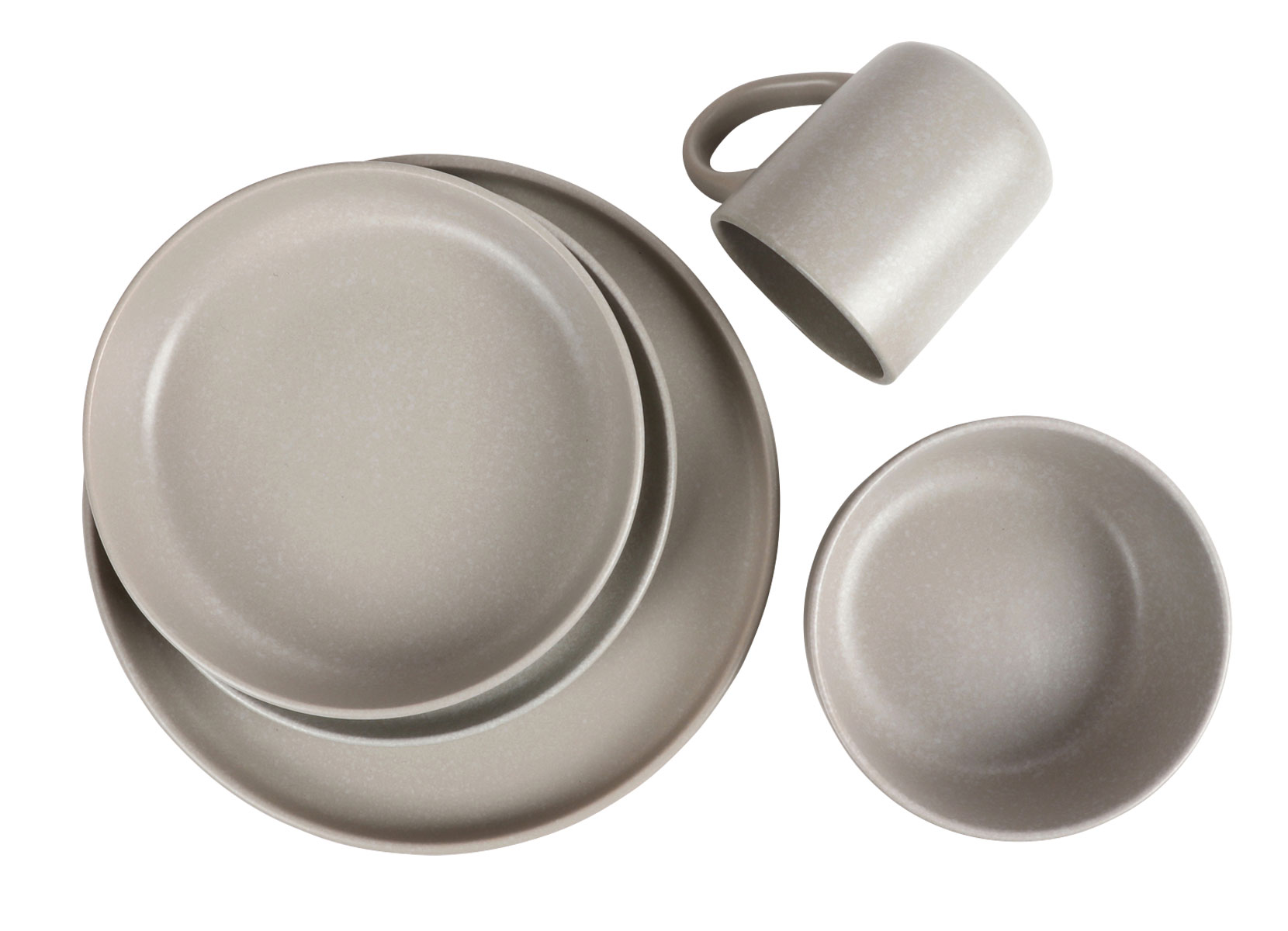 Nature Keramik-Schale 15cm 4er-Set Beige