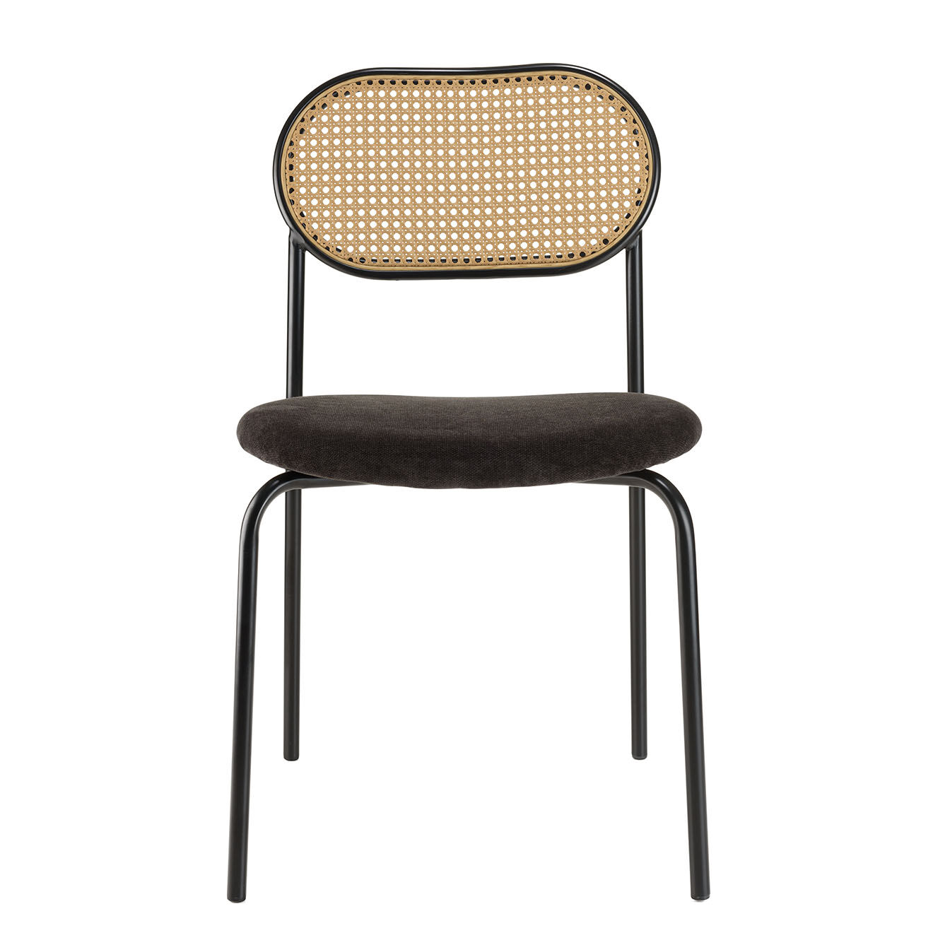 Macabane 2 Chaises Léa noires - 46x48x80 cm