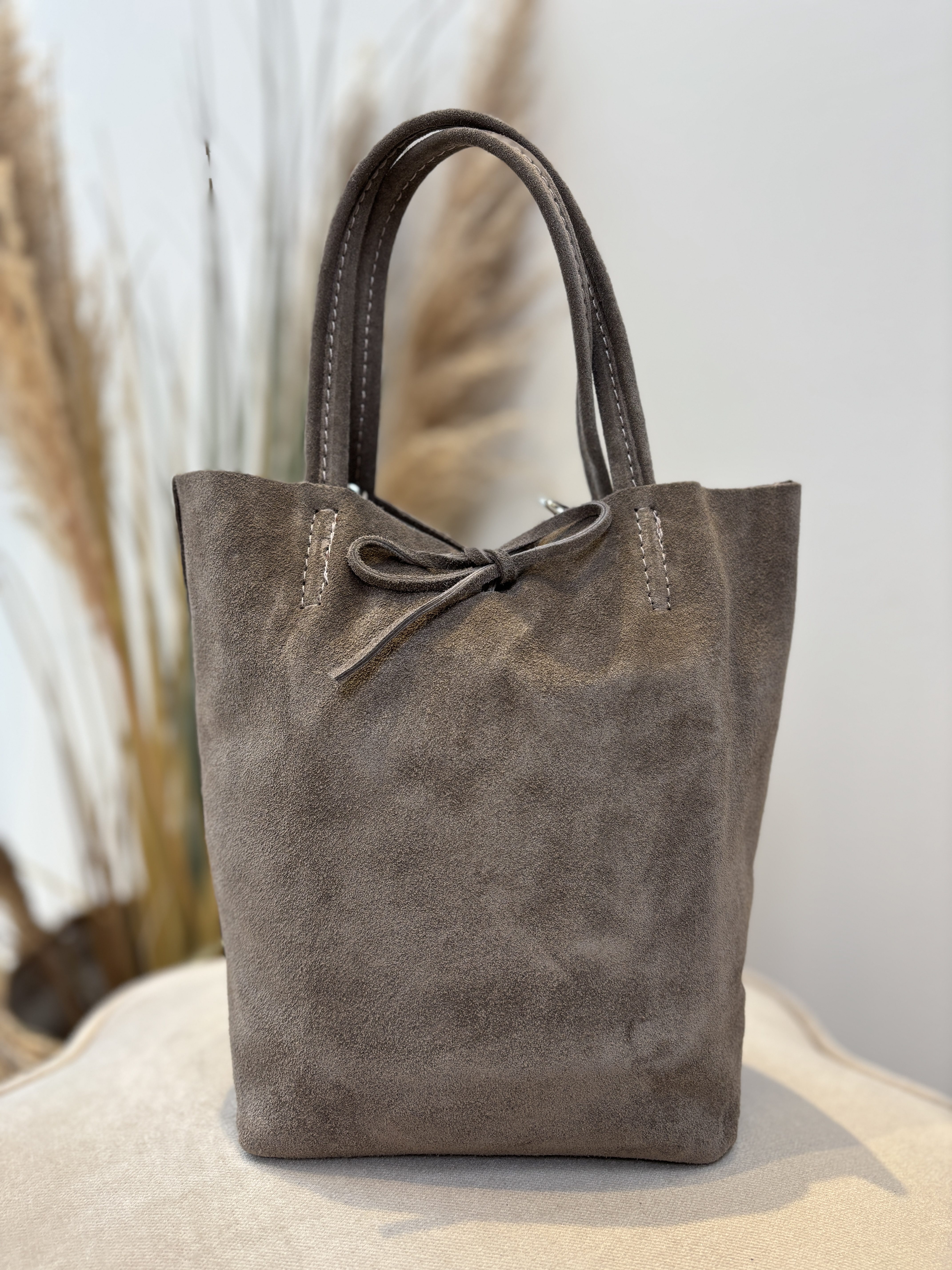 Mini Shopper - Suede Taupe