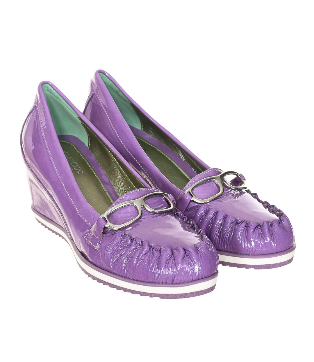 Woman leather inner wedge moccasin