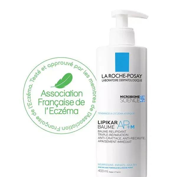 Conjunto de 2 frascos de 400ml cada do perfume La Roche-Posay Lipikar Baume AP+M.