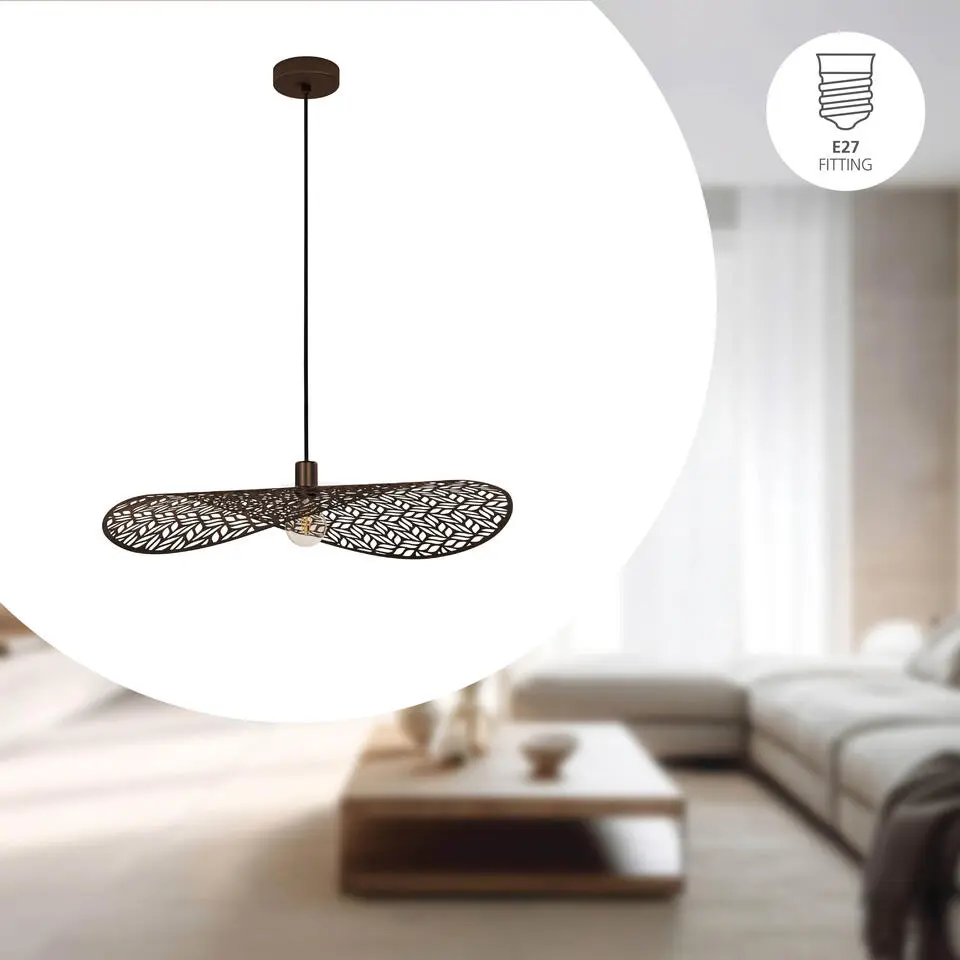 EGLO Swaby Hanglamp - E27 - Ø 80 cm - Brons