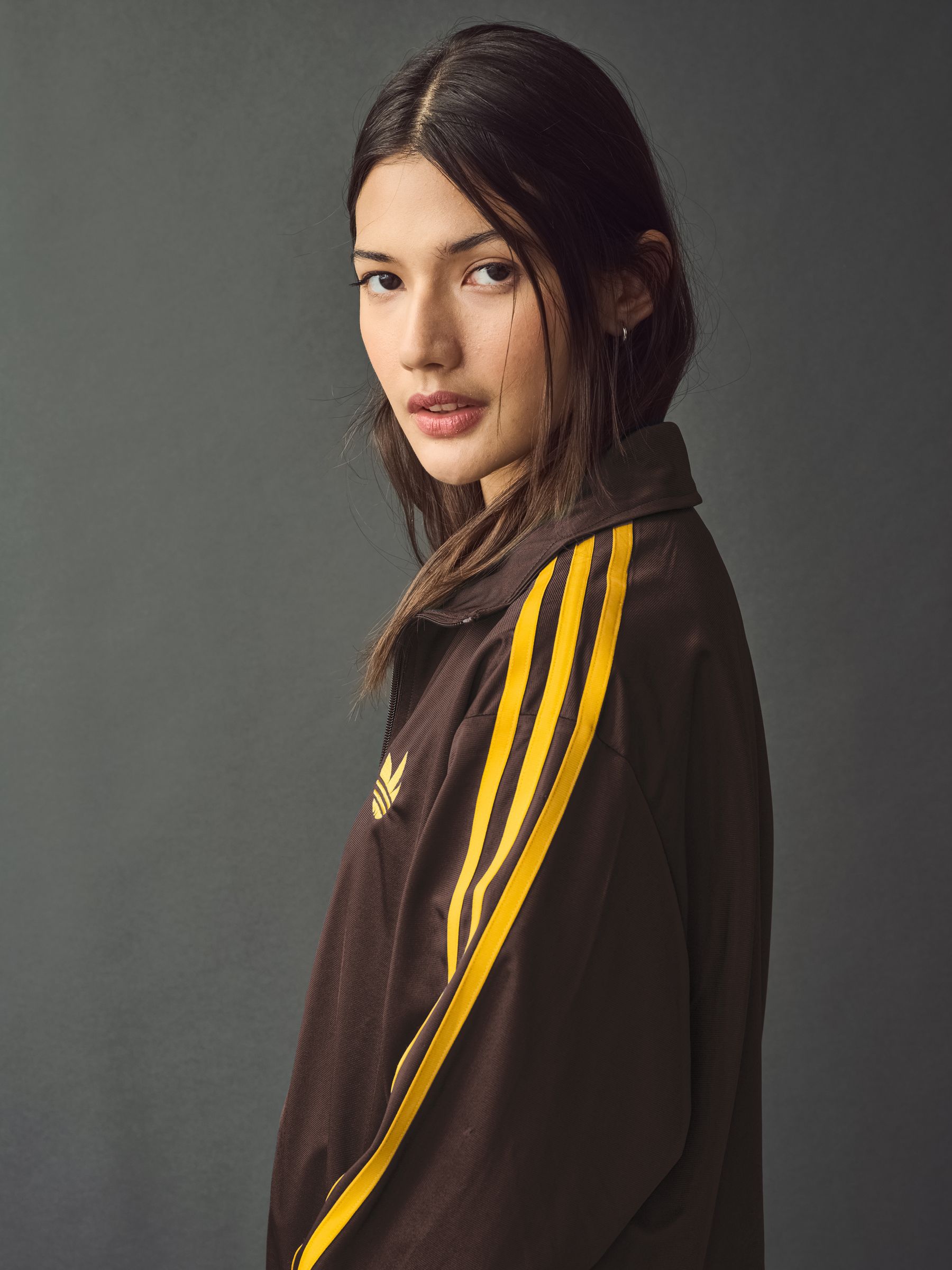 Bruin/geel - Adidas Original Firebird Classic ruimvallend Jack