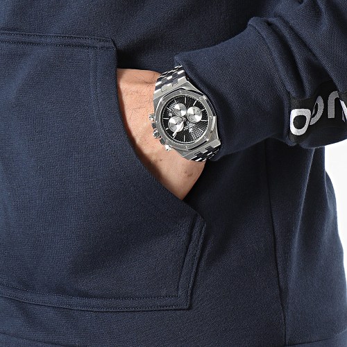 Veste Zippée A Bandes Sporty Logo 50496985 Bleu Marine
