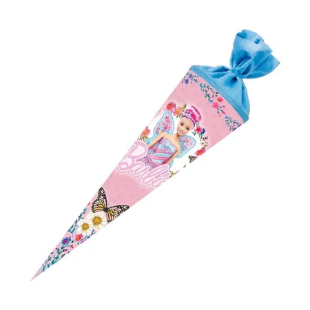 Nestler Schultüte Barbie Feenprinzessin Filzverschluss 70cm rund