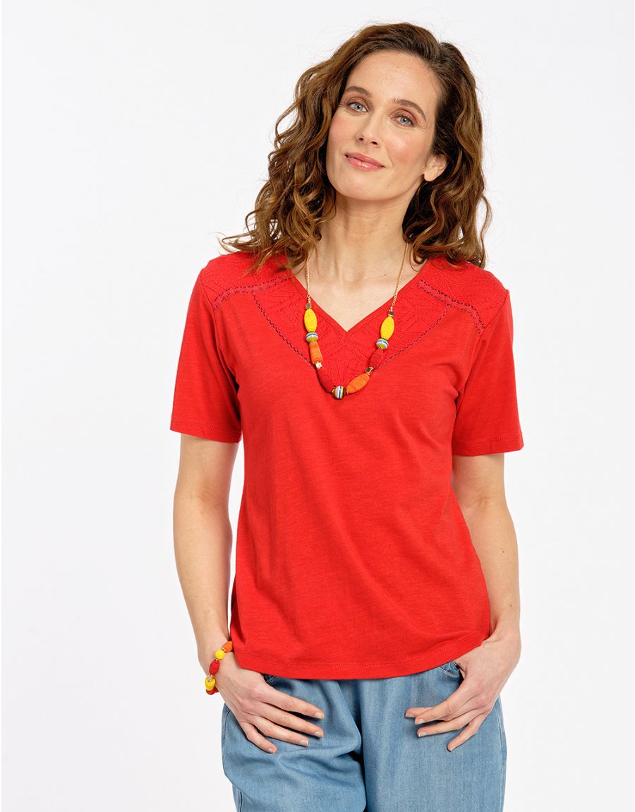 T- shirt rouge coquelicot