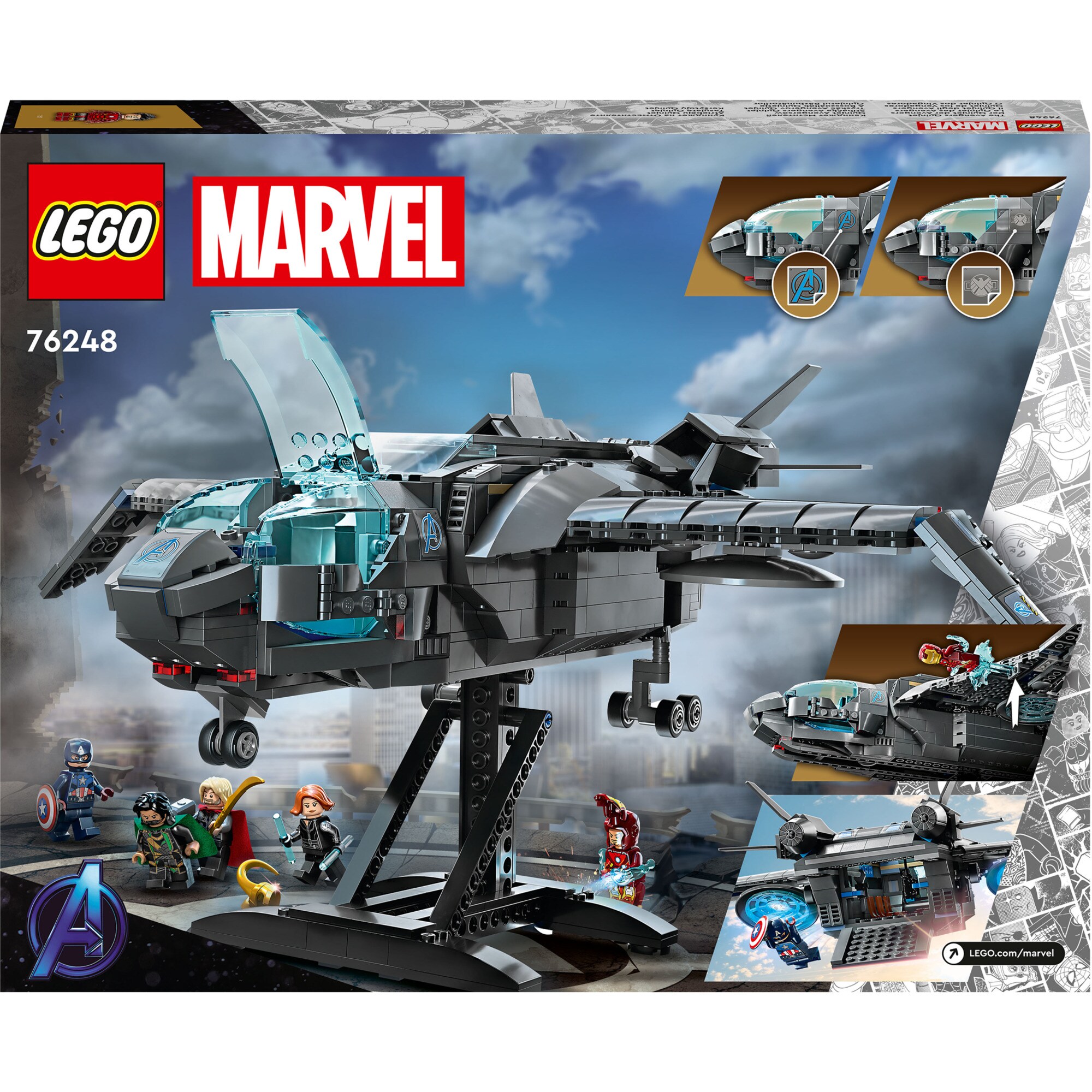 LEGO Konstruktionsspielzeug Marvel Der Quinjet der Avengers