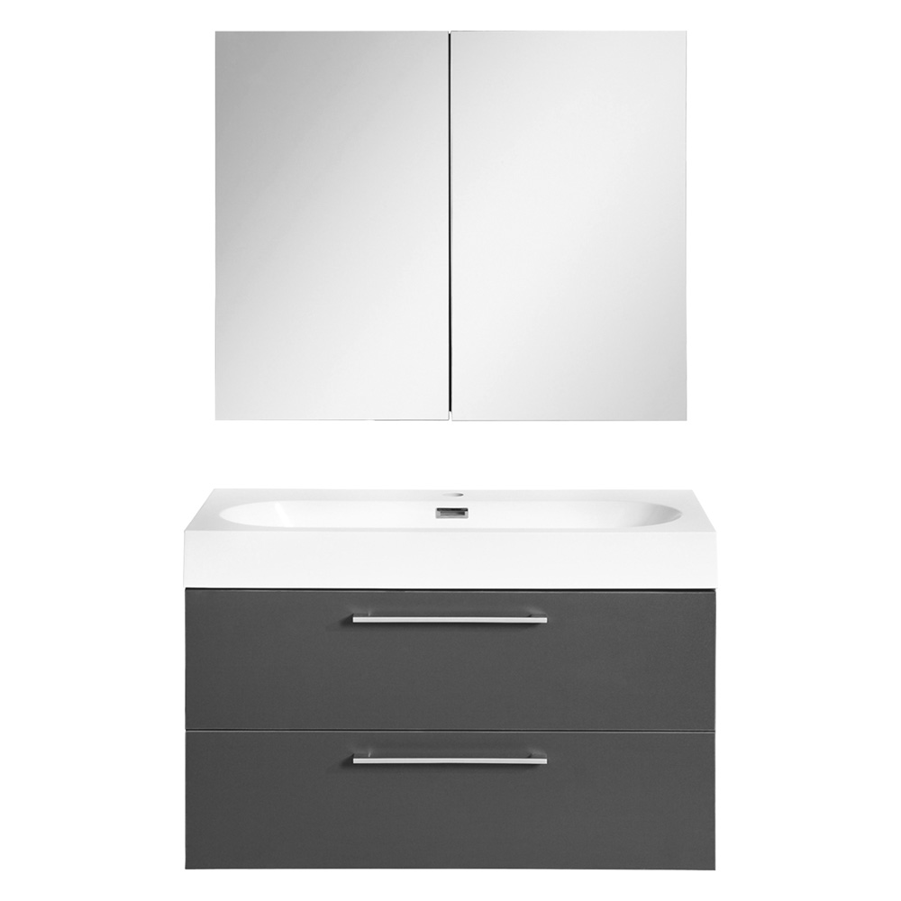 Differnz Somero badmeubelset 60cm/spiegelkast antraciet