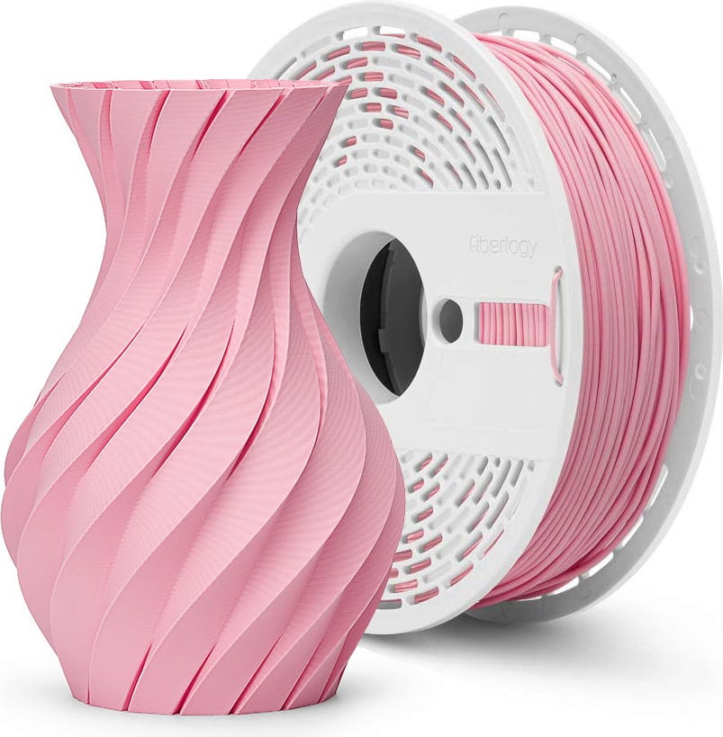 Fiberlogy  Matte PLA Pastel Pink, 1,75 mm / 850 g    Leicht zu druckendes PLA mit matter Oberfläche in Pastel Pink