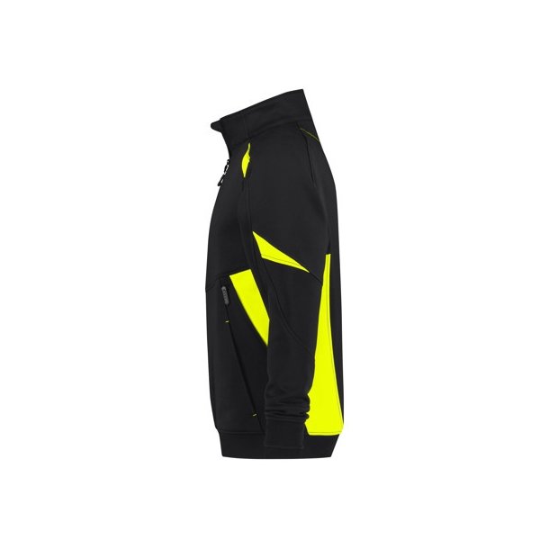 300521 DASSY® ARATU sweatshirt - Sort/Fluo gul