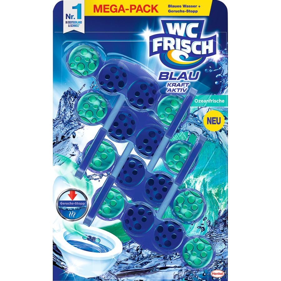 WC Frisch WC Reiniger Gel Kraft Aktiv Ozeanfrische 2 x 750 ml