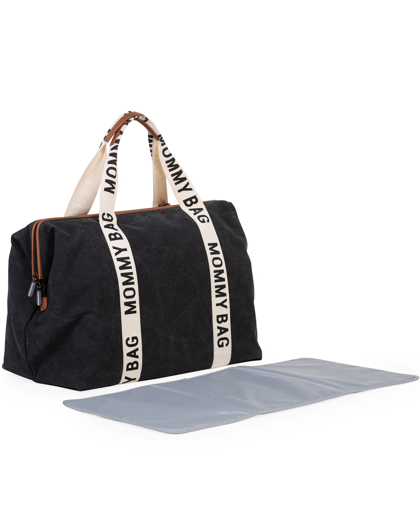 Canvas-Wickeltasche MOMMY BAG SIG (55x35x40) in black