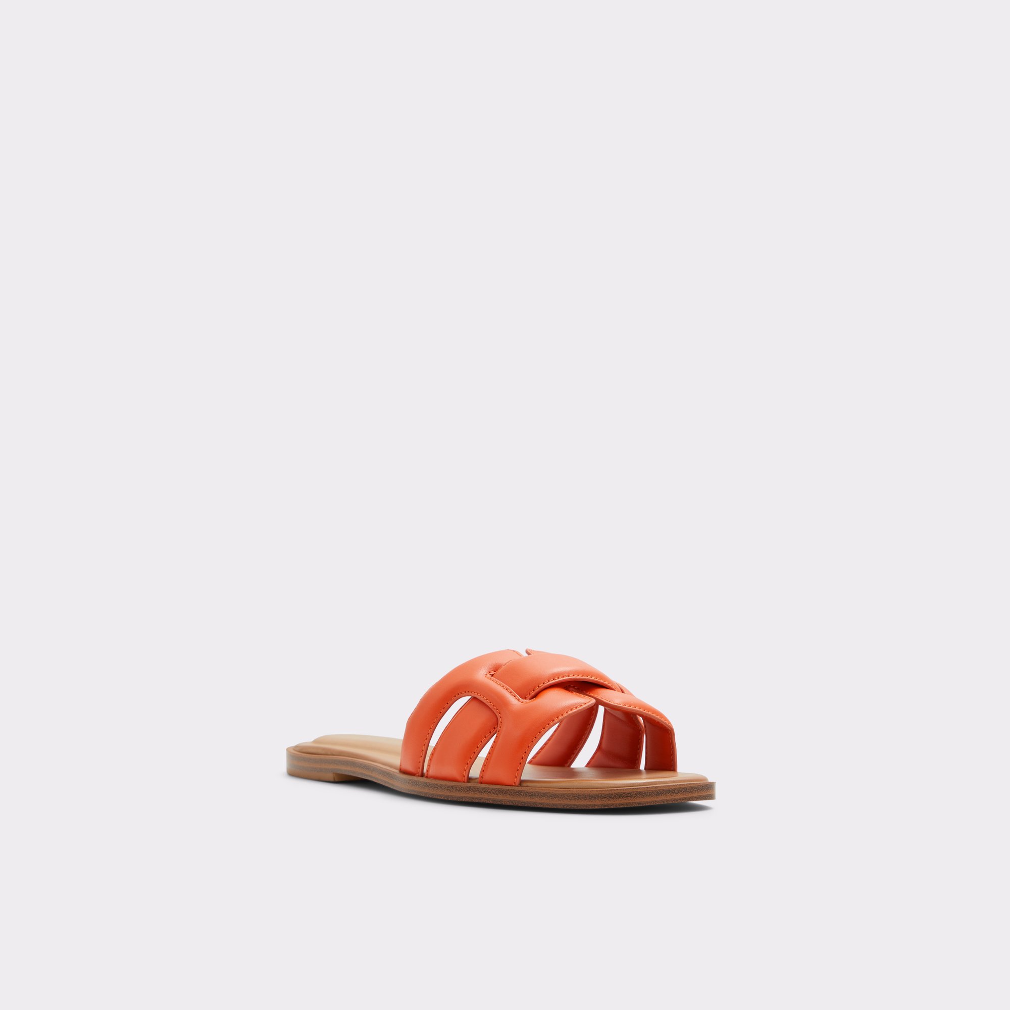Elenaa Bright Orange Women Flat Sandals