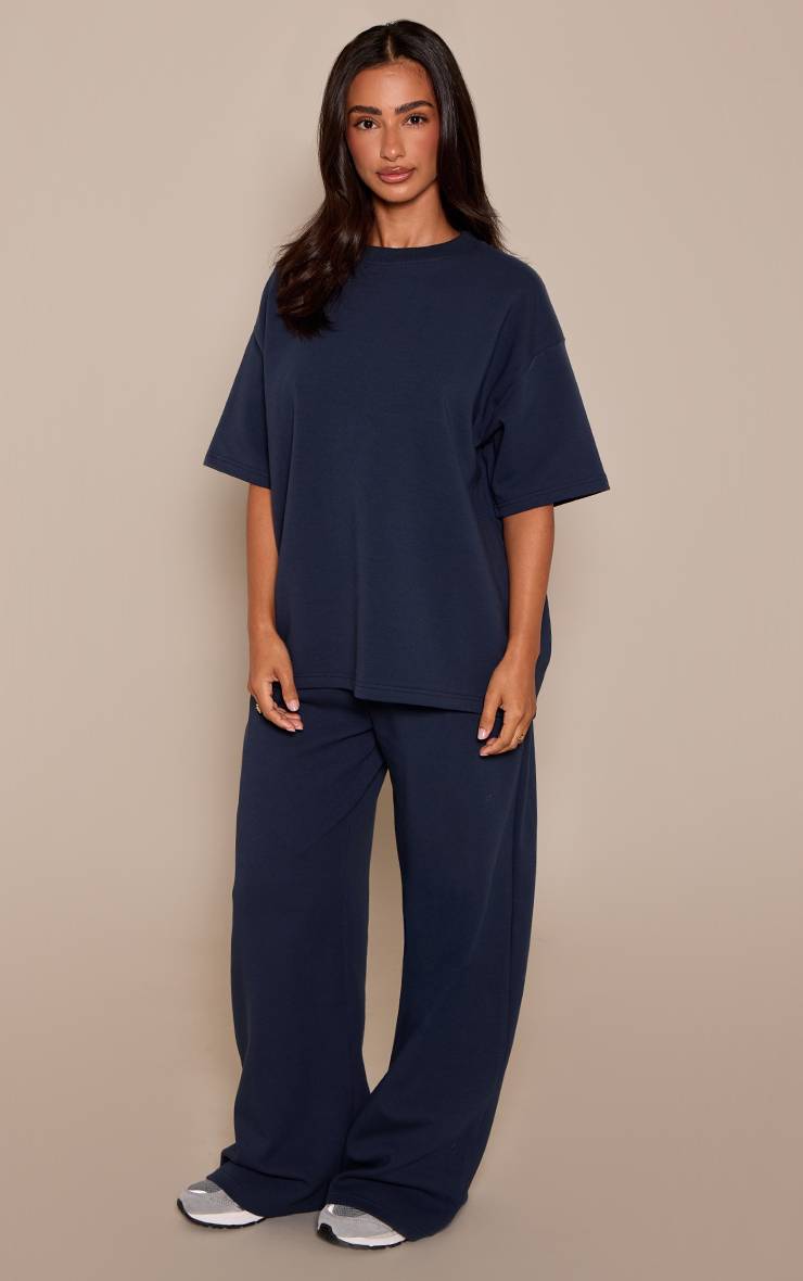 Bleu Marine T-shirt Oversize Boxy Petite
