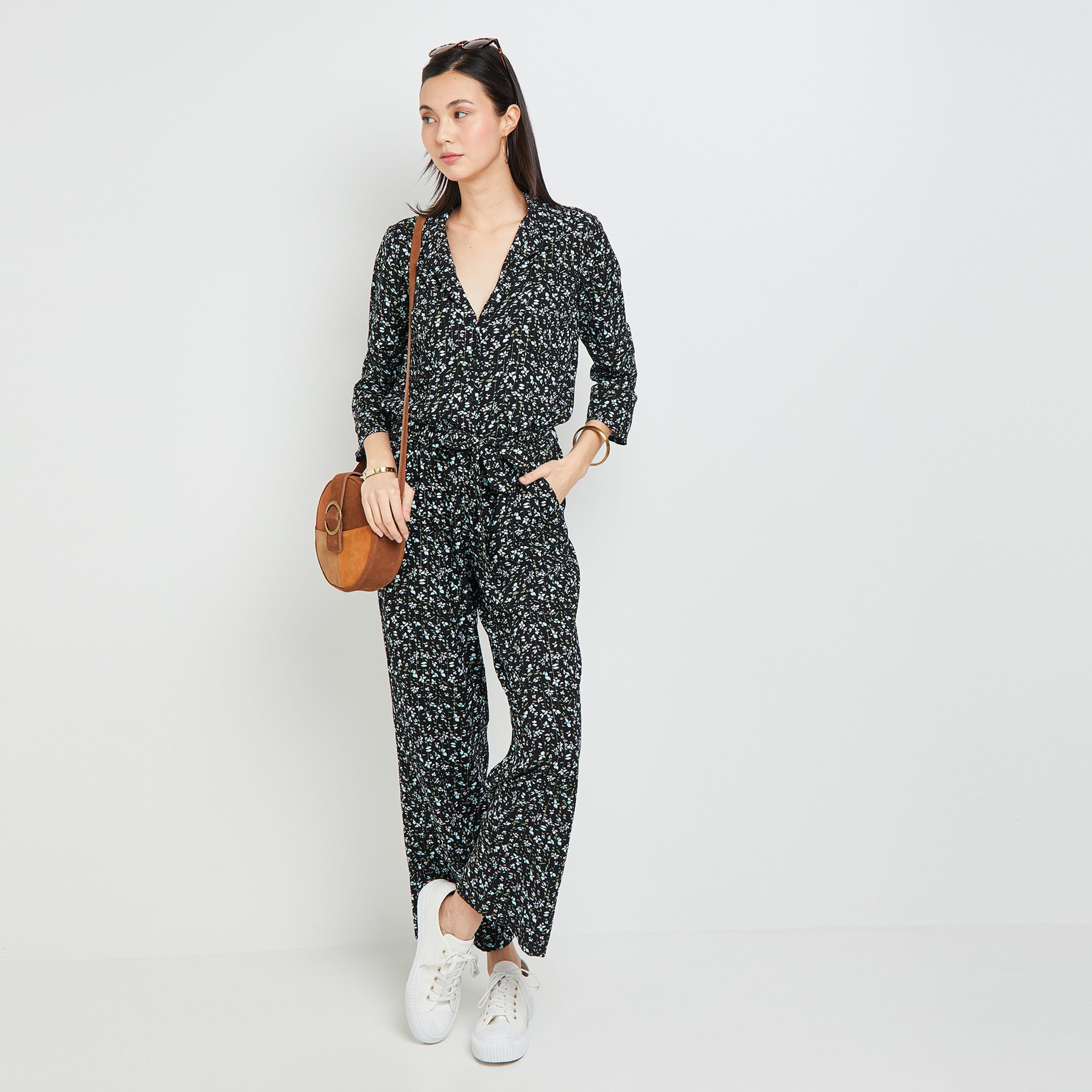 Combinaison chemisier femme - NOIR