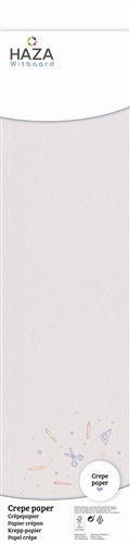 Witte Crepe Papier 2,5m