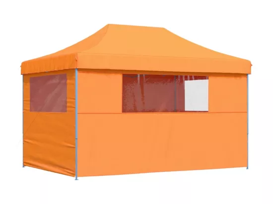 Tente de réception pliable escamotable avec 4 parois latérales