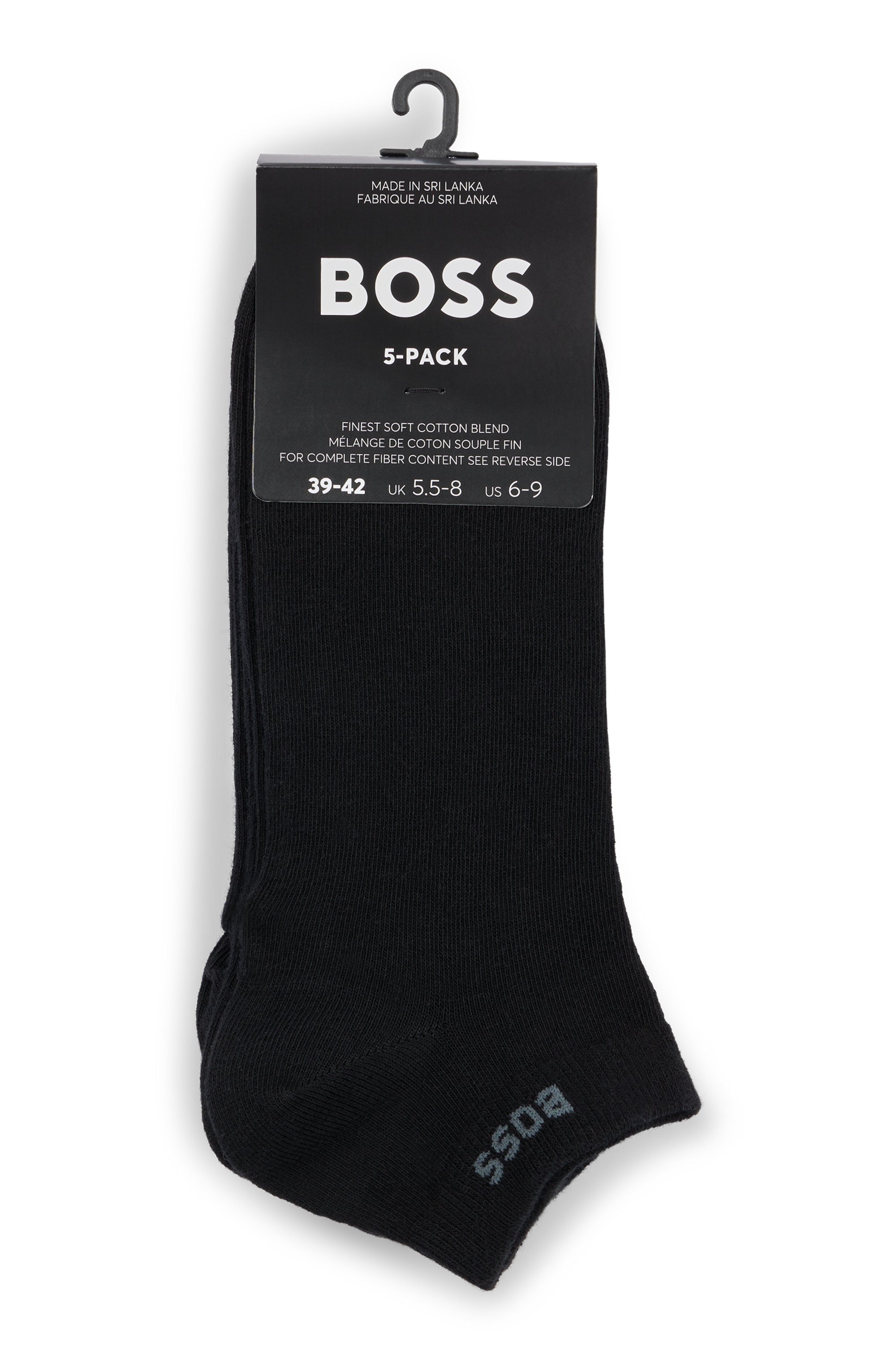 BOSS Sneakersocken »5P AS Uni CC« Packung, 5 Stk. tlg. mit BOSS Label
