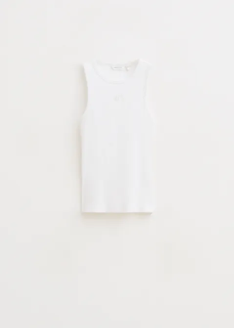 Singlet met logo wit (WIT)