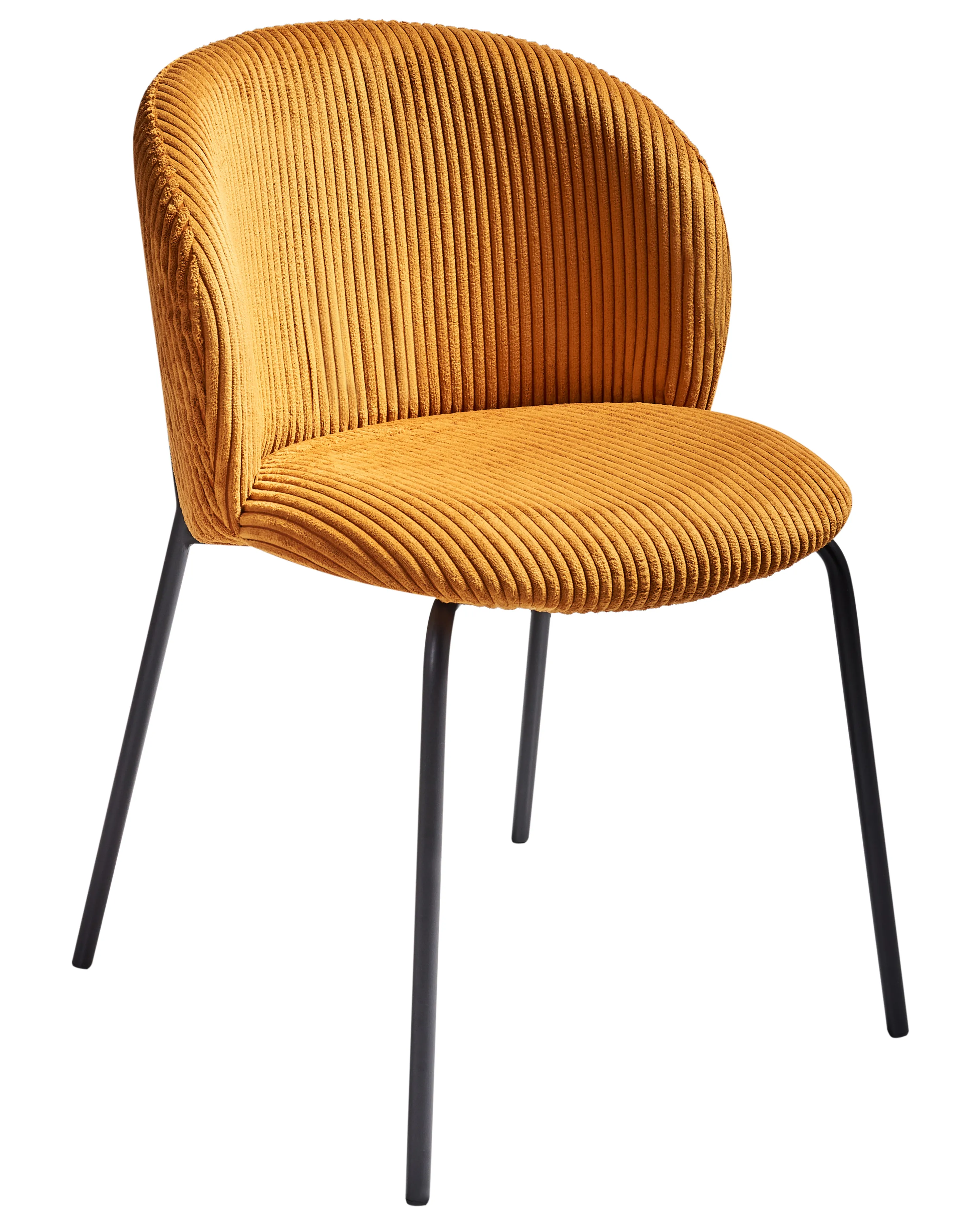 Set van 2 eetkamerstoelen MILES Corduroy Oranje