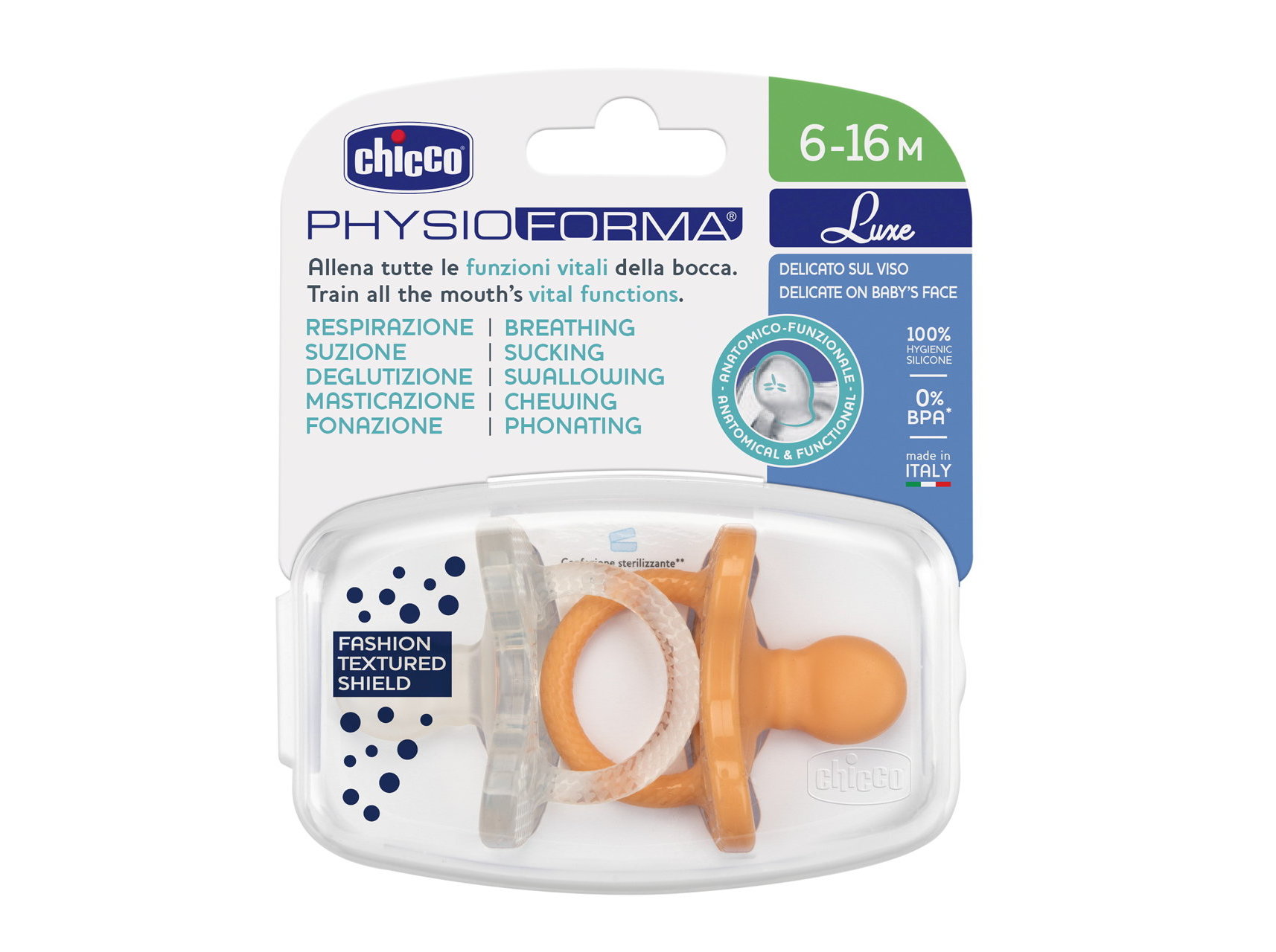 CHUPETA CHICCO PHYSIO LUXE 6-16 2UN