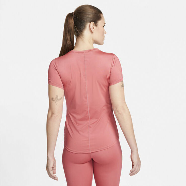 Nike Dri Fit One Slim Fit Traenings T Shirt Pink
