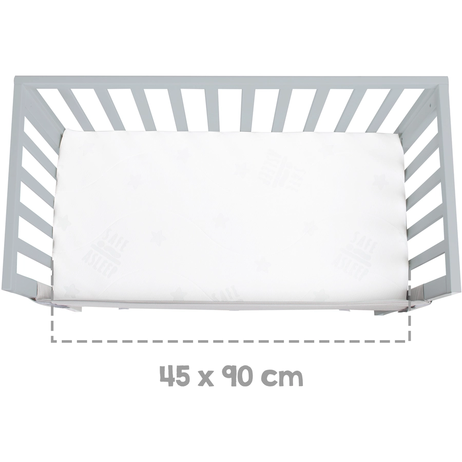 roba Beistellbett safe asleep® 2 in 1 taupe + Matratze