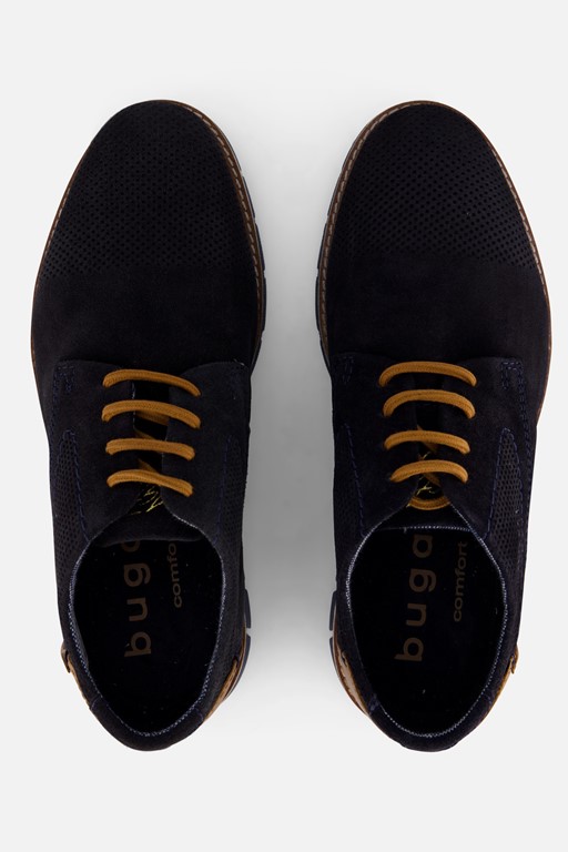 Bugatti Simone Sneakers blauw Suede