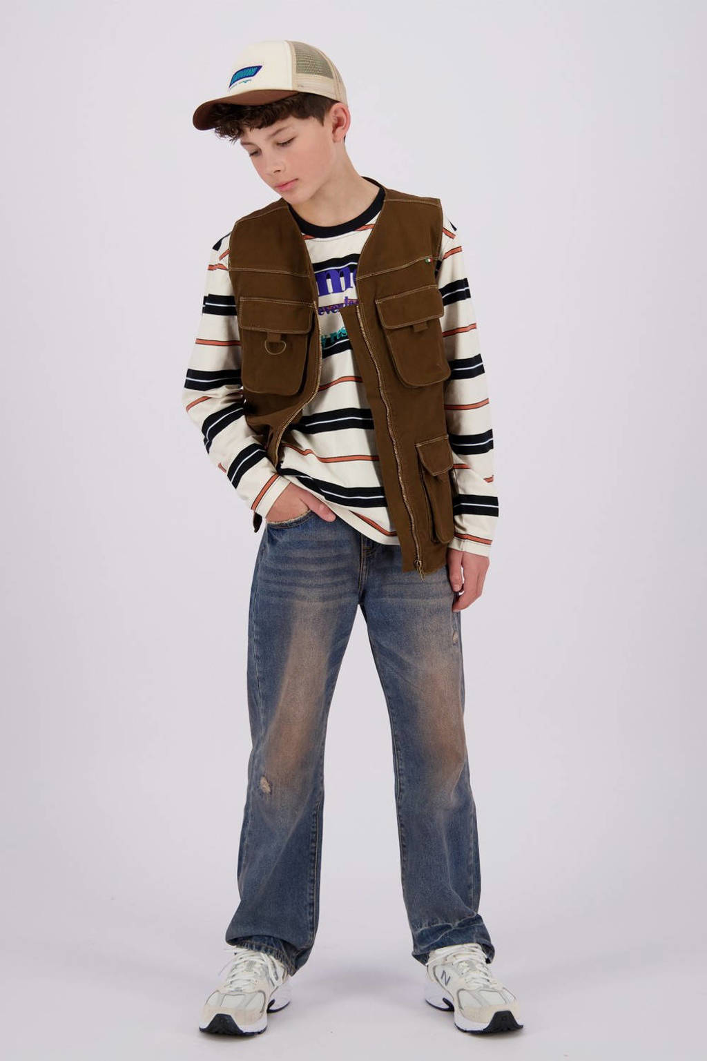 Vingino loose fit jeans Gino tinted mid blue