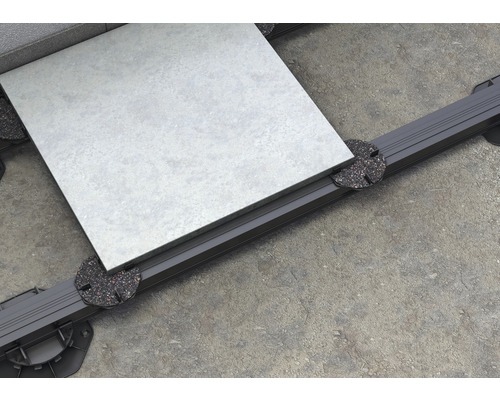 Terrassteun montagehulpstuk M-Fix-H Set = 100 stuks incl. pad en zelfborende schroeven voor UK Isostep-H