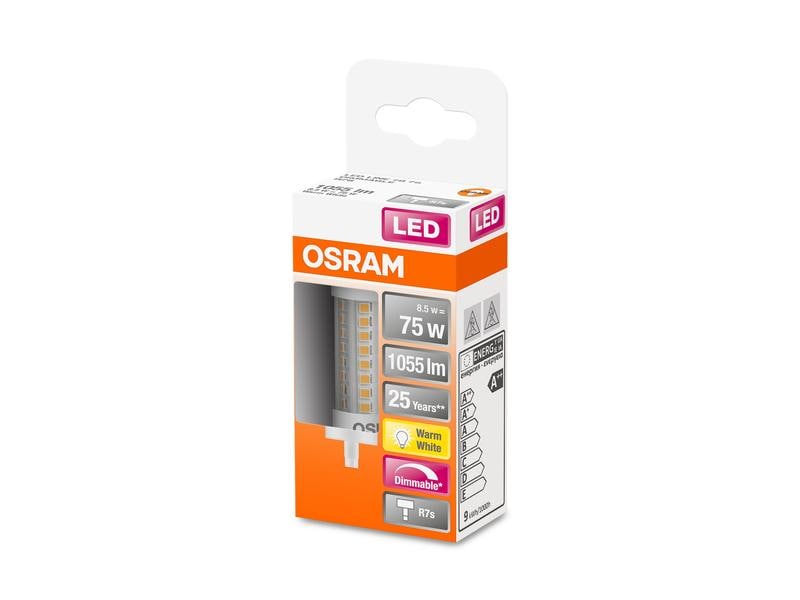 OSRAM Lampe Superstar Line 78, 8.5W, R7 s Warmweiss Dimmbare LED-Lampe mit R7 s-Retrofit-Sockel
