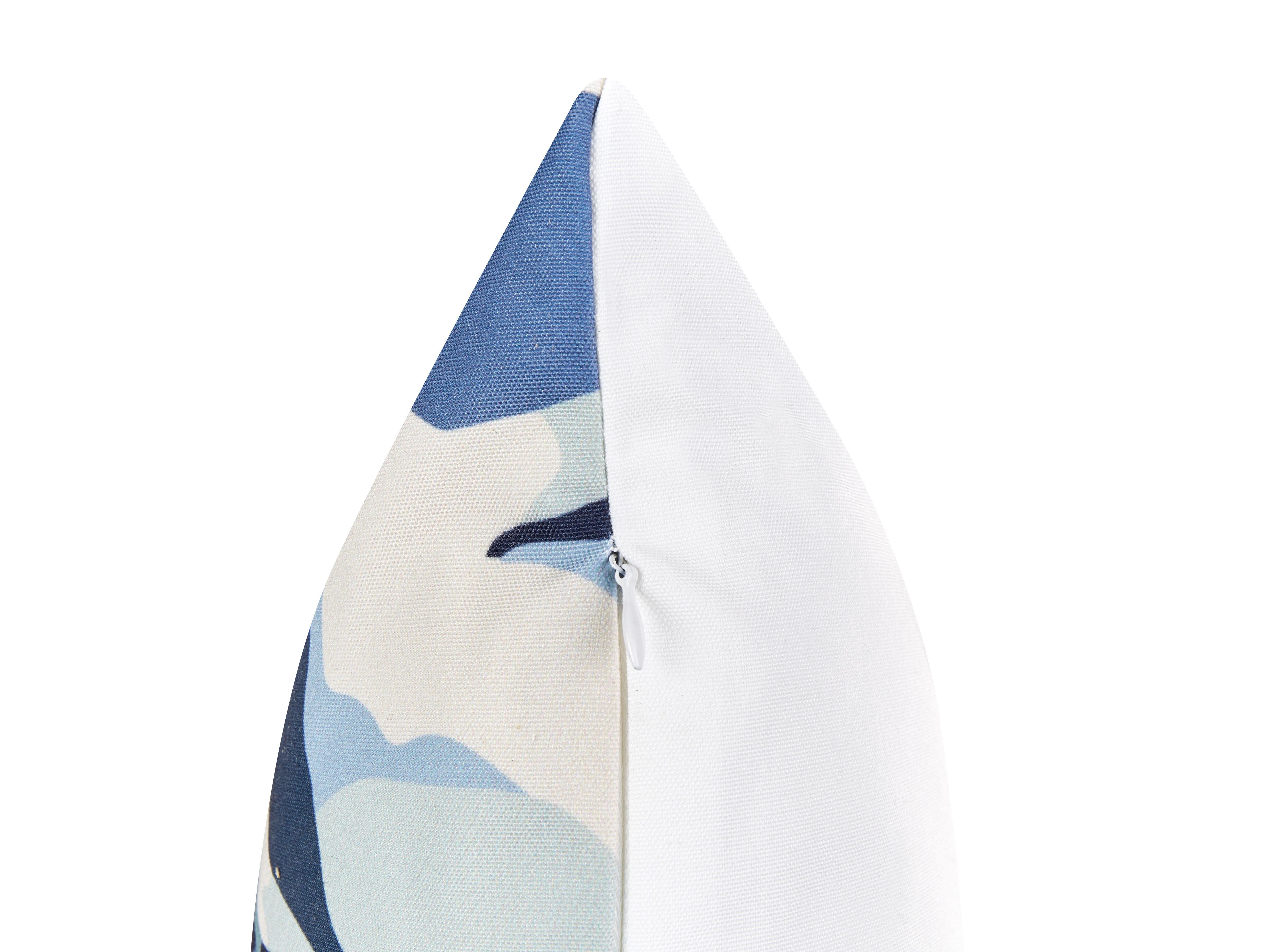 Set van 2 tuinkussens VEGLINO bladpatroon 40 x 60 cm Blauw