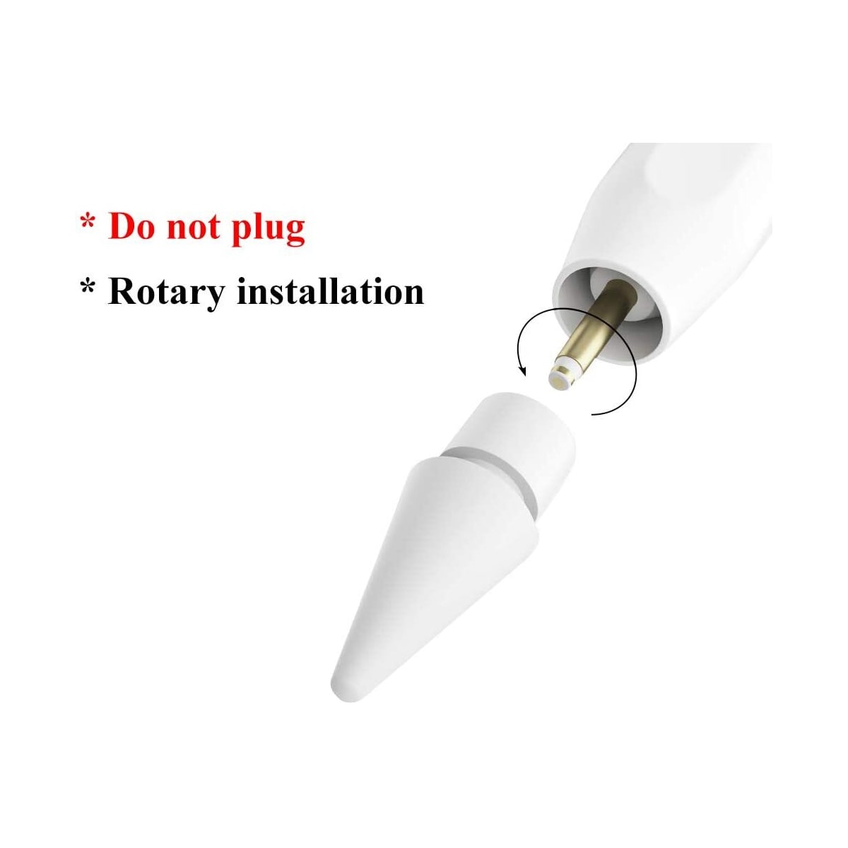 Erstatnings-tupp for Apple Pencil 1 og 2 White