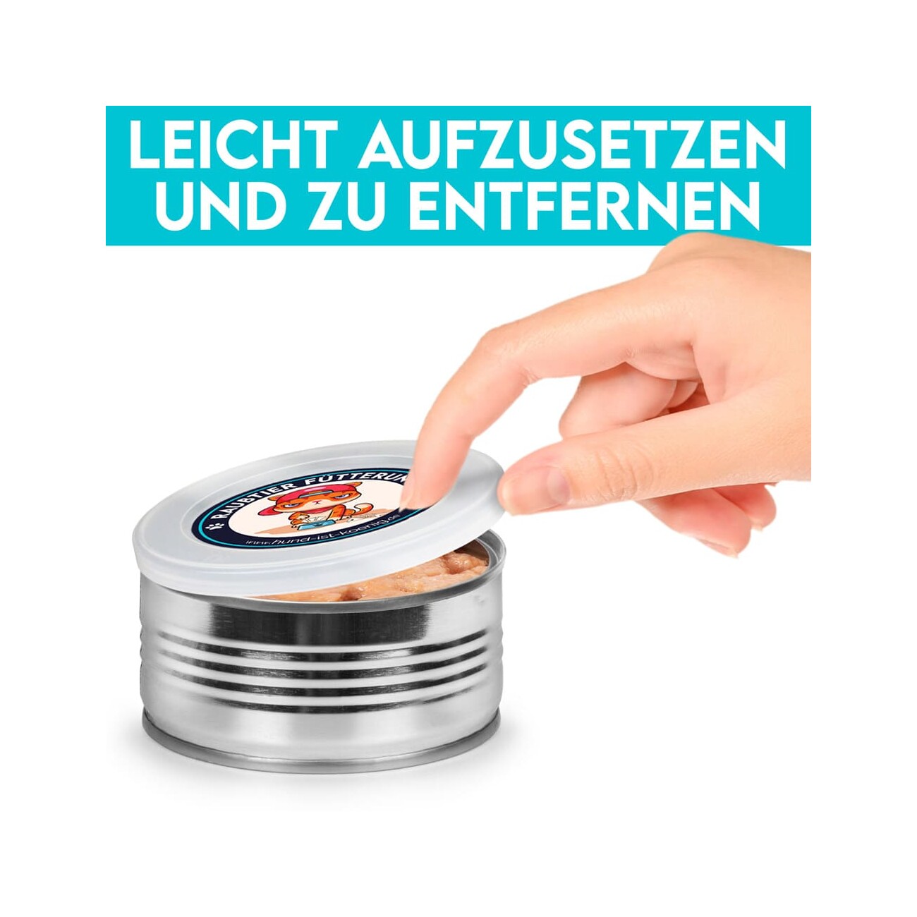 HUND IST KÖNIG Dosendeckel, Deckel für Dosen halten Tierfutter frisch, schließen Gerüche ein - 400g / 200g