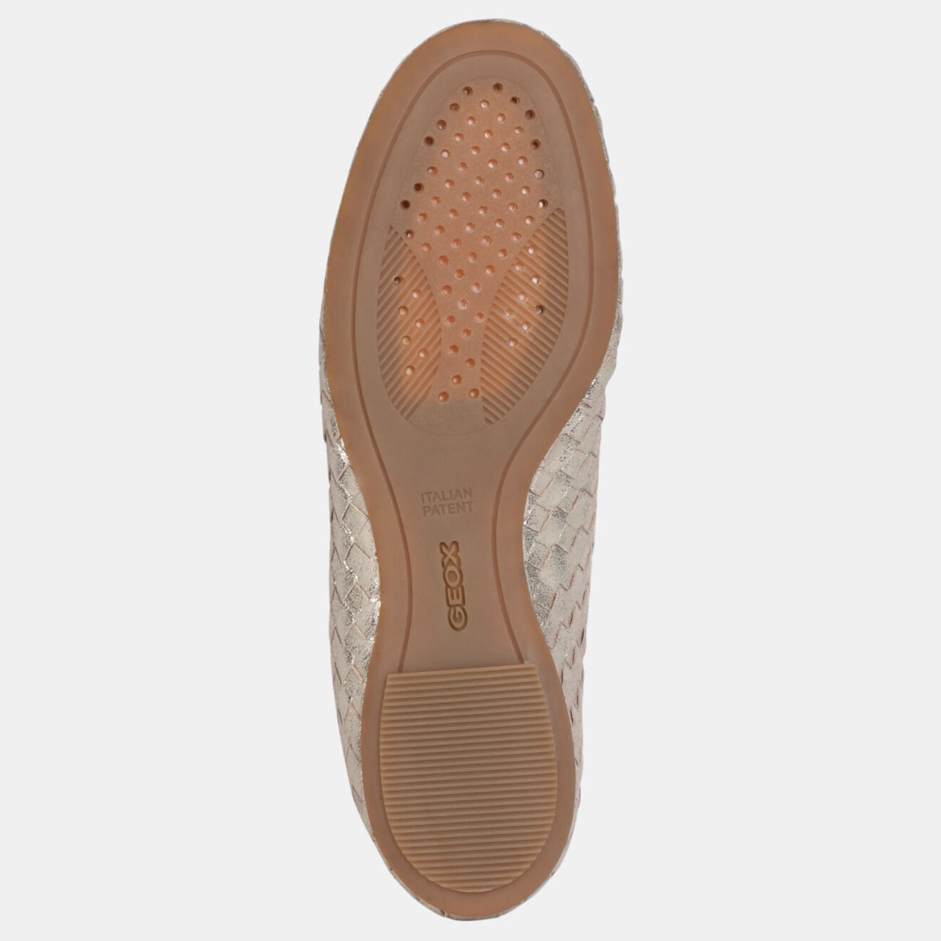 Geox Ballerines en Cuir Palmaria dorées