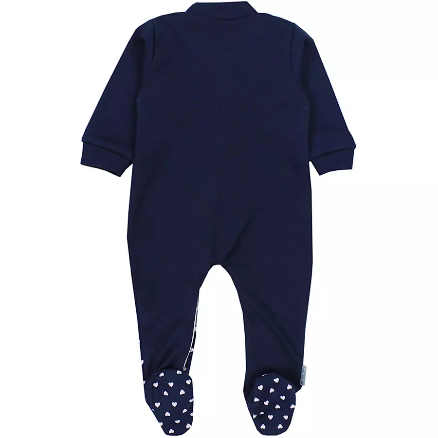 TupTam Baby Unisex Schlafstrampler mit Fuß 3er Pack blau Modell 1