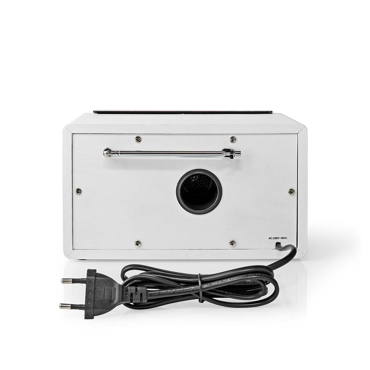 Nedis FM-radio | Bord design | FM | Nettstrøm drevet | Analog | 15 W | IP20 | Hvit