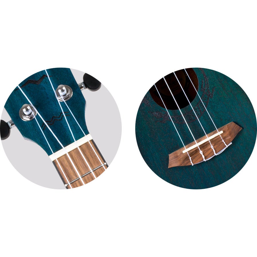 Flight Gemstone Series DUC380 Topaz concert ukelele met gigbag