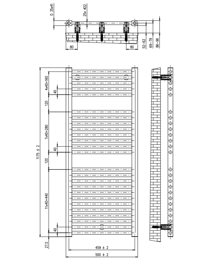 Plieger Palermo NXT designradiator 50x117.5cm 580W zandsteen