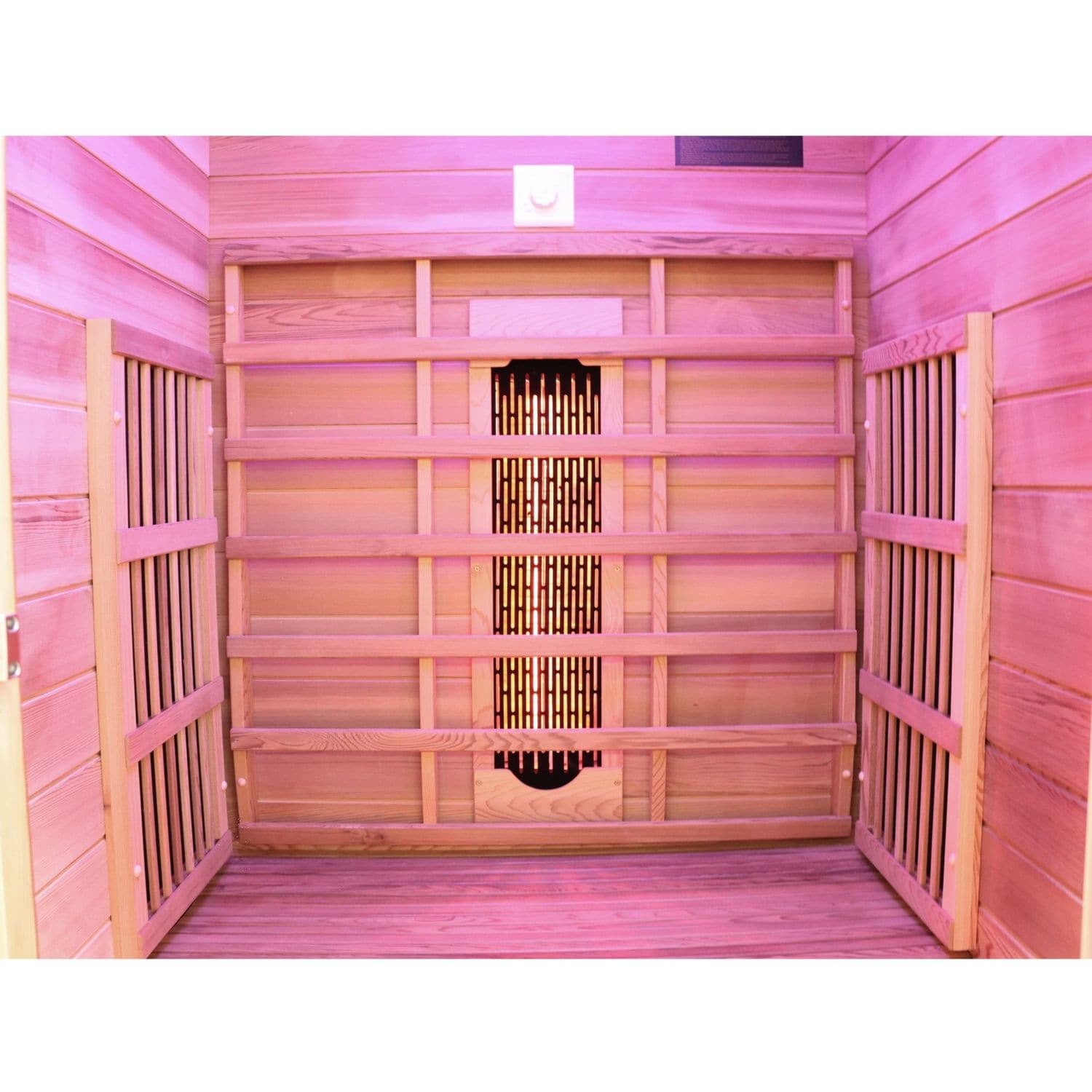 Dewello® Infrarotkabine Infrarotsauna TORONTO 102cm x 102cm inkl. 3 Vollspektrumstrahler, Bodenstrahler, 1 Person, LED