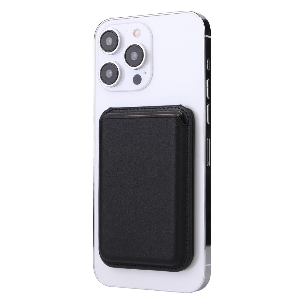 Magnetische MagSafe Leder Wallet Kreditkarten Halterung   Kickstand Aufsteller  - Lila