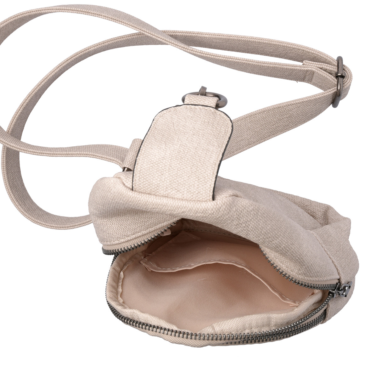 Gina Benotti Damen Tasche in Denim-Optik beige