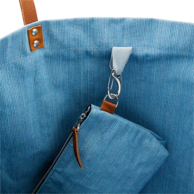 Handtasche Segeltuch, Hellblau