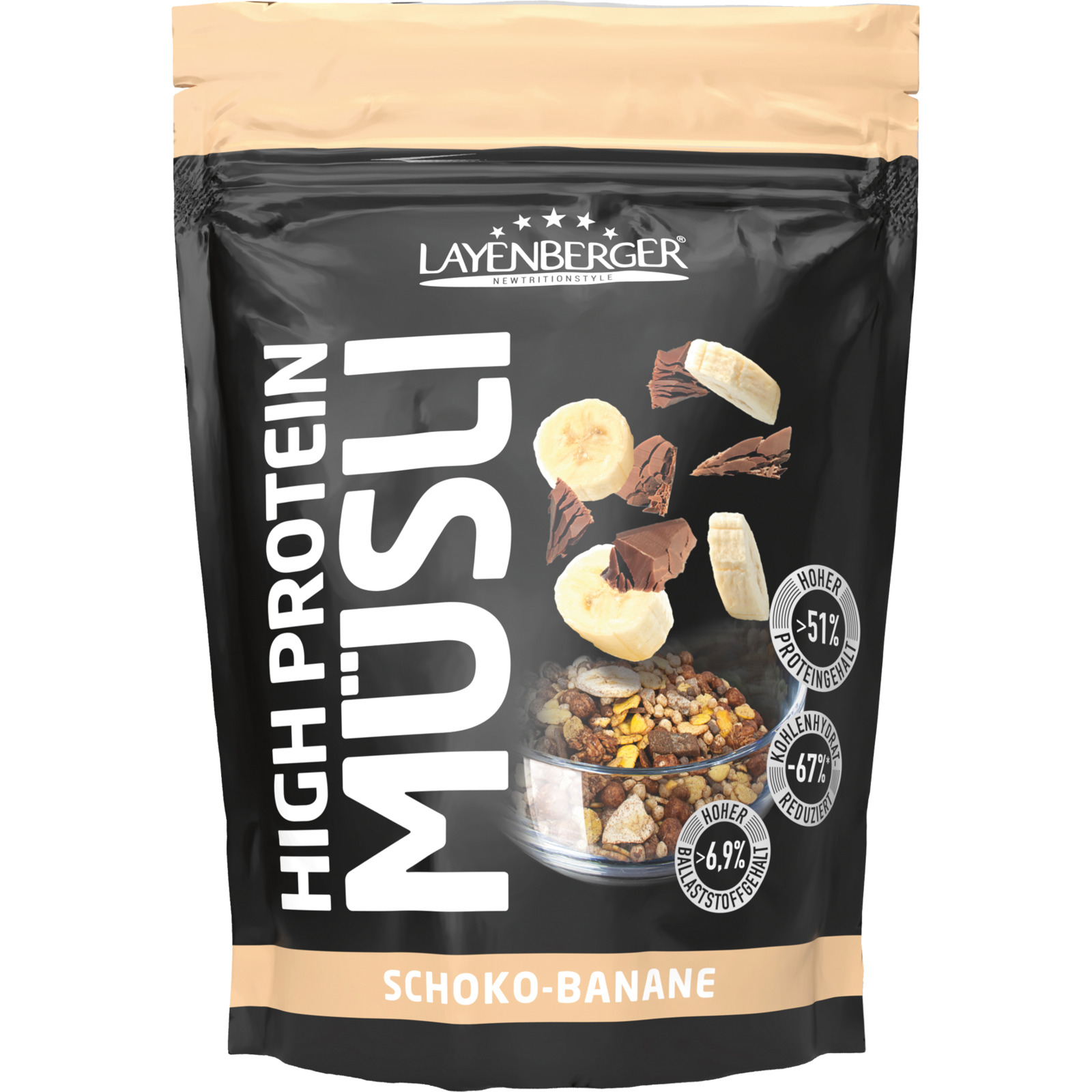 Layenberger High Protein-Müsli Schoko-Banane 390 g